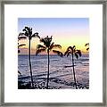 Poipu Palms At Sunset #1 Framed Print