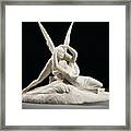 Psyche Revived By Cupids Kiss, Circa 1860, Marble Framed Print