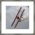 Red And White Airplane #2 Framed Print