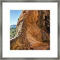 Red-brown Rock Formation 3. Abstract Mountain Beauty Framed Print