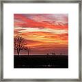 Red Sky Sunrise #1 Framed Print