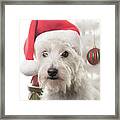 Santa Dog Is Coming To Town #1 Framed Print