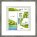 Set Of Abstract Creative Business Cards Design #1 Framed Print
