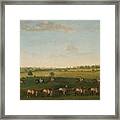 Sir Charles Warre Malet's String Of Racehorses At Exercise Framed Print