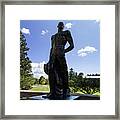 Spartan Statue On The Campus Of Michigan State University In East Lansing Michigan #1 Framed Print