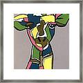 Stand Tall - Colorful Giraffe Painting #2 Framed Print