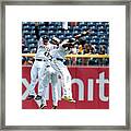 Starling Marte And Gregory Polanco Framed Print