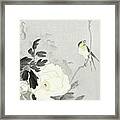 Swallow With Peony #2 Framed Print