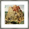 The Tower Of Babel, From 1563 Framed Print
