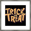Trick Or Treat Halloween #1 Framed Print