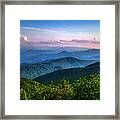 Scenic View Of Blue Ridge Mountains Framed Print