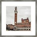 View Of Piazza Del Campo In Siena Tuscany #1 Framed Print