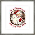 Vintage Christmas Santa #2 Framed Print