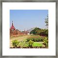 Wall Of Royal Palace And Mandalay Hill Framed Print