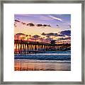 What Lights A Pier At Sunset #2 Framed Print
