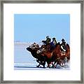 Winter Camel Racing  #1 Framed Print