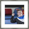 Young Woman With Down Syndrome In Gym #1 Framed Print