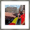 Red Devils Parade In Brussels After Returning From World Cup Russia #10 Framed Print