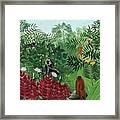 Tropical Forest With Monkeys #11 Framed Print