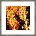 Closeup Of Fire At Time Of Festival Framed Print