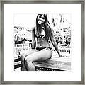 1147 Dominique Weekend Girls Party Cranes Beach House Delray Framed Print