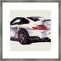 Porsche 911 Gt2 Car Drawing #12 Framed Print