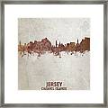 Jersey Channel Islands Skyline #15 Framed Print
