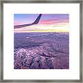 Flying Over Rockies In Airplane From Salt Lake City At Sunset #17 Framed Print