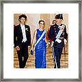 Crown Prince Frederik Of Denmark Holds Gala Banquet At Christiansborg Palace #18 Framed Print