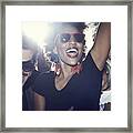 Group Of People Having Fun At Music Concert #18 Framed Print