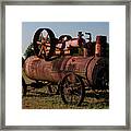 1880 Ames Iron Works Threshing Engine Framed Print