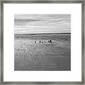 19/10/14  Southport.  Figures On A Beach. Framed Print