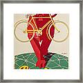 1940s Peugeot Bicycle Advertisement Framed Print