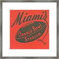 1950 Miami Orange Bowl Stadium Framed Print