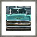 1957 Turquoise Chevy Bel Air Framed Print
