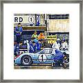 1966 Le Mans 24 Pit Stop  Ford Gt40 Mkii  Ken Miles Denny Hulme Framed Print