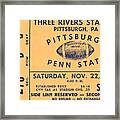 1975 Penn State Vs. Pittsburgh Framed Print