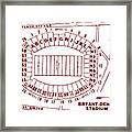 1981 Bryant-denny Stadium Map Framed Print