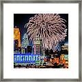 2019 Webn Fireworks Cincinnati Ohio Skyline Photograph Framed Print