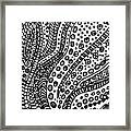 Abstract In Black Ink Drawing #2 Framed Print