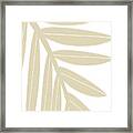 Boho Pastel Palm Leaf Abstract #2 Framed Print