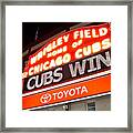 Chicago Cubs Fans Watch Game Four In Wrigleyville #2 Framed Print