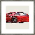 Ferrari 348 Gt Competizione Car Drawing #2 Framed Print