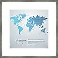 Geometric World Map #2 Framed Print