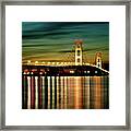 Mackinac Bridge In The Evening Light #2 Framed Print