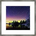 Northern Lights With Startrails #2 Framed Print