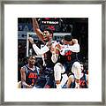 Paul George And Russell Westbrook Framed Print
