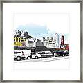 19th Street Shades Of Color, Houston Heights Texas Framed Print
