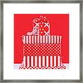Red And White Christmas Gifts #2 Framed Print
