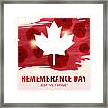 Remembrance Day Canada #2 Framed Print
